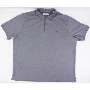 Tommy Bahama Shirt Mens XXL Big Short Sleeve Polo Dark Heather Gray